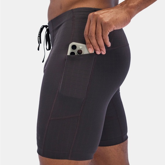 Bandit Running Gridlock Compression Race Training Performance Mens Half Tights - Picture 2 of 8